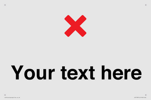 Custom plain background, red cross sign